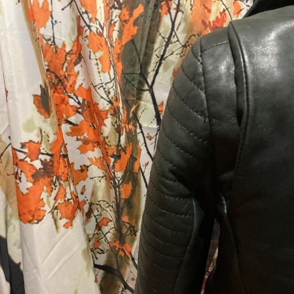 Zara Woman Leather Moto Jacket - Picture 8 of 12